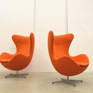 Arne Jacobsen Fritz Hansen Egg Chair Orange Interior Aksel Aachen Designmöbel
