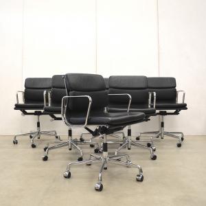 Vitra EA217 Soft Pad Chair Bürostuhl Leder Interior Aksel Vintage Möbel Sessel Aachen London