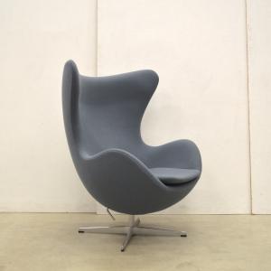 Fritz Hansen Egg Chair Das Ei Arne Jacobsen Stoff Grau