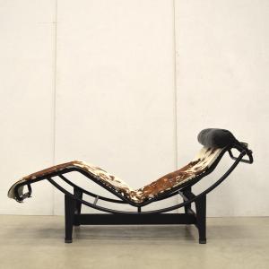 Cassina LC4 Liege Chaise Longue Pony Hide Fell Interior Aksel Le Corbusier Design Furniture