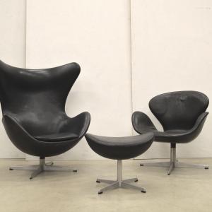 Vintage very early Fritz Hansen Egg Chair Swan Chair 1st edition Interior Aksel Aachen Buy Sell Design Furniture
