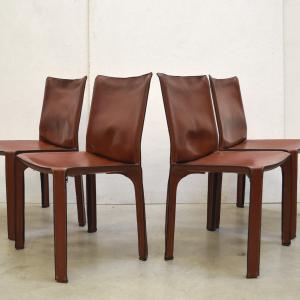 Cassina Cab Chair Cognac Model 412 by Mario Bellini Interior Aksel Aachen Design Classics London Paris NY