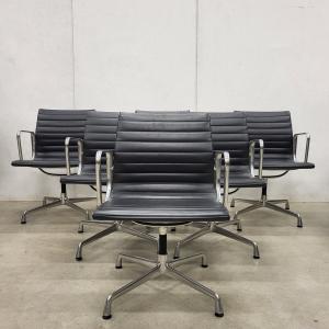Vitra EA108 Alu Chair Eames Leather Grey Leder Interior Aksel Aachen Design Klassiker Ankauf Buy Sell Paris Amsterdam Bruxelles München