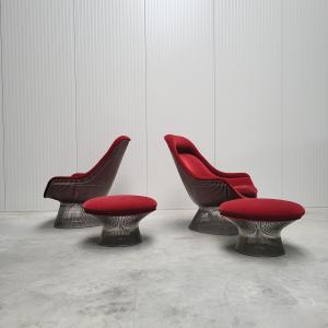 Warren Platner Easy Lounge Chair Ottoman Knoll Interior Aksel Design Aachen Collector Amsterdam Paris NYC