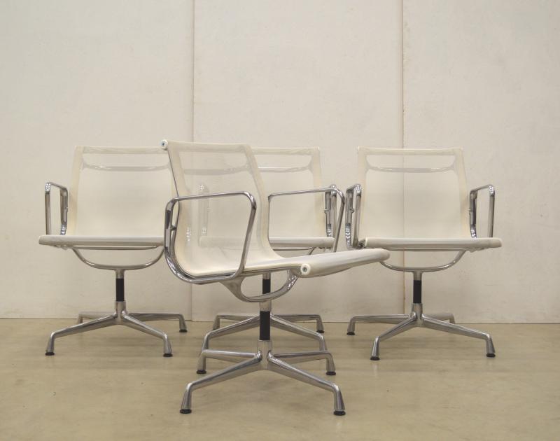 Vitra EA108 Alu Office Chair White Netweave Netz Interior Aksel Designklassiker Möbel Aachen