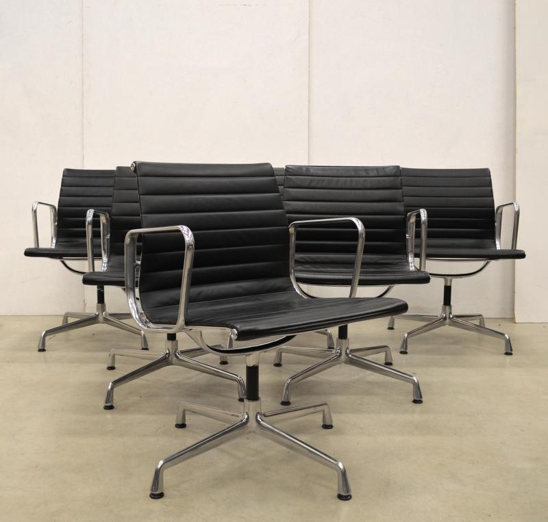 Vitra EA108 Alu Chair Leder Black Charles Eames Interior Aksel Aachen Design Interior Model 